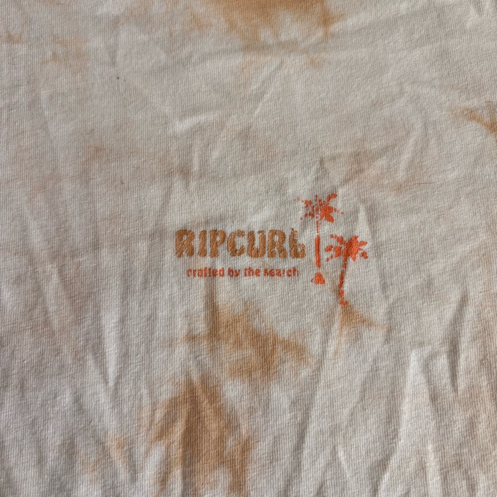 Rip Curl Men's Short Sleeve Tie-Dye Tee - Orange and White - Picture 2 of 5